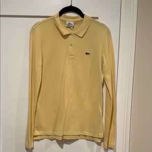 Lacoste Yellow Long Sleeve Polo Shirt